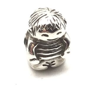 Pandora Sterling Silver Little Boy Child Kid Rare Retired Bead Charm